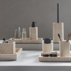 Mette Ditmer TRAVERTIN Tandbrsteholder Linen