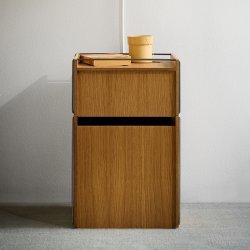 Moebe Bedside Storage Sengebord Eg/Rustfrit St�l