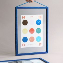 Moebe Frame Ramme Blue Stained A5 