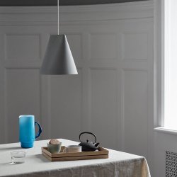 Moebe Keramik Pendel - Bred - Lysegr