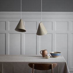 Moebe Keramik Pendel - Bred - Olive