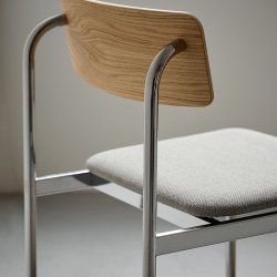 Moebe Offset Chair Olieret Eg m. Polstret S�de/Kromfinish