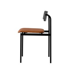 Moebe Offset Chair Sort m. Cognac L�der/Sort
