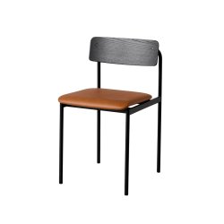 Moebe Offset Chair Sort m. Cognac L�der/Sort