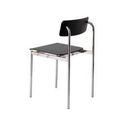Moebe Offset Chair Sort/Kromfinish