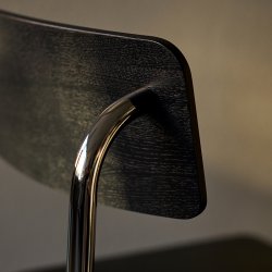 Moebe Offset Chair Sort/Kromfinish