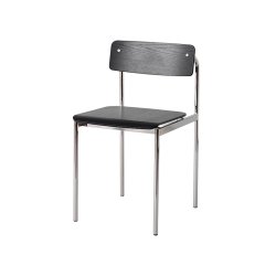 Moebe Offset Chair Sort/Kromfinish