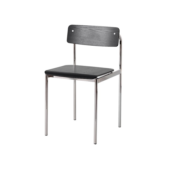 Moebe Offset Chair Sort/Kromfinish