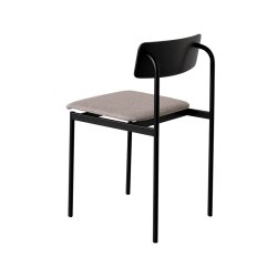 Moebe Offset Chair Sort m. Polstret S�de/Sort