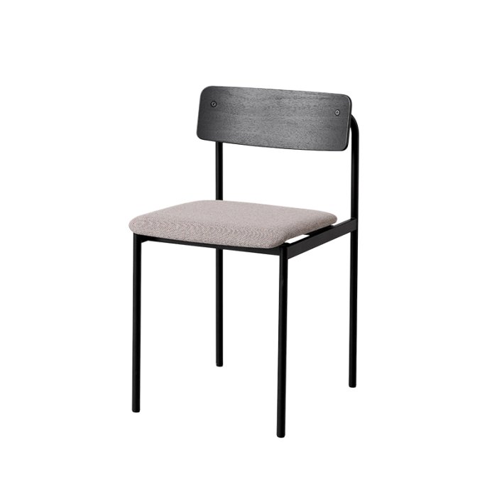 Moebe Offset Chair Sort m. Polstret S�de/Sort