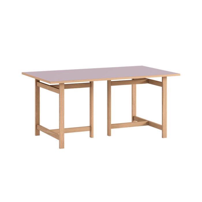 Moebe Rectangular Dining Table 160x90 cm Soft Lilac