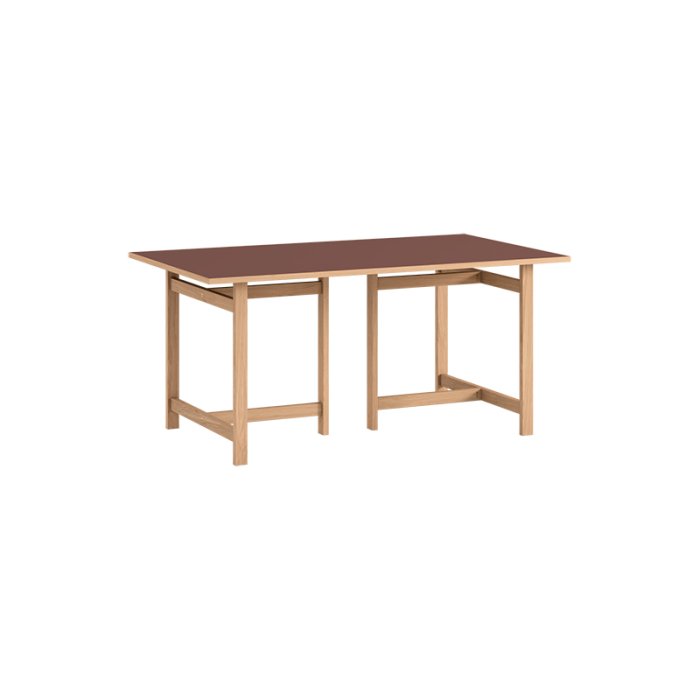 Moebe Rectangular Dining Table 160x90 cm Burgundy