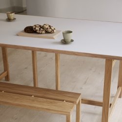 Moebe Rectangular Dining Table 160x90 cm Warm Beige