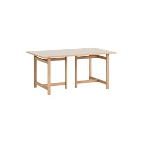 Moebe Rectangular Dining Table 160x90 cm Warm Beige
