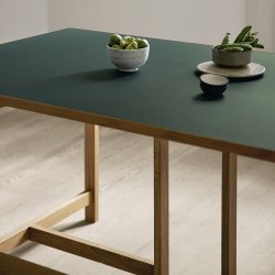 Moebe Rectangular Dining Table 220x90 cm Forest Green