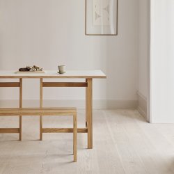 Moebe Rectangular Dining Table 220x90 cm Warm Beige