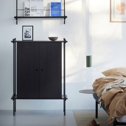 Moebe Shelving System Double Tall Cabinet