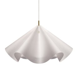 Moebe Sinuate Pendel Hvid/Messing Large