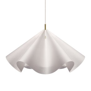 Moebe Sinuate Pendel Hvid/Messing Large