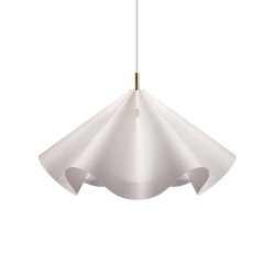 Moebe Sinuate Pendel Hvid/Messing Medium