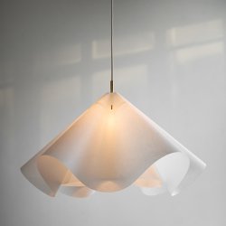 Moebe Sinuate Pendel Hvid/Messing Large