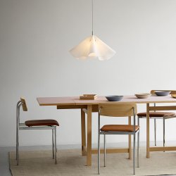 Moebe Sinuate Pendel Hvid/Rustfrit St�l Large