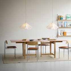 Moebe Sinuate Pendel Hvid/Rustfrit St�l Large