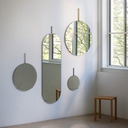 Moebe Oval Vgspejl - Sort