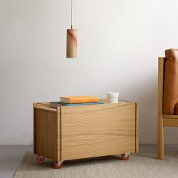 Moebe Storage Box m/ Hjul Eg/Rustfrit St�l