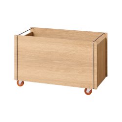 Moebe Storage Box m/ Hjul Eg/Rustfrit St�l