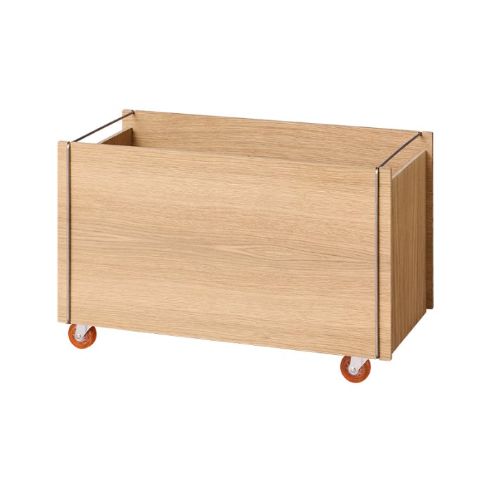 Moebe Storage Box m/ Hjul Eg/Rustfrit St�l