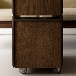 Moebe Storage Box m/ Hjul R�get Eg/Rustfrit St�l