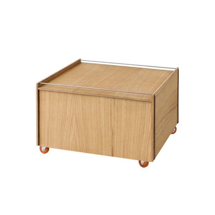 Moebe Storage Chest m/ Hjul Eg/Rustfrit St�l