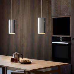 Moebe Tube Pendant - Brstet Aluminium - Large