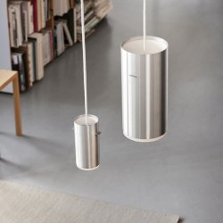 Moebe Tube Pendant - Brstet Aluminium - Small