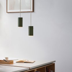 Moebe Tube Pendant - Pine Green - Small