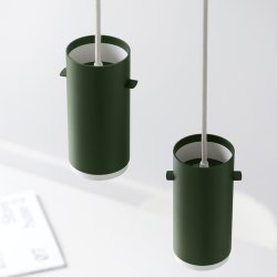 Moebe Tube Pendant - Pine Green - Small