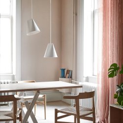 Moebe Keramik Pendel - Bred - Hvid