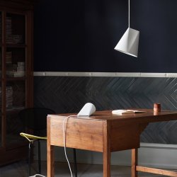 Moebe Keramik Pendel - Bred - Hvid