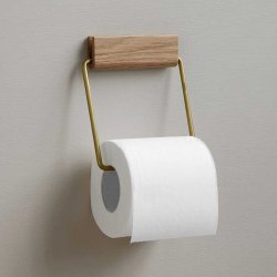 Moebe Toiletrulleholder - Eg/Messing
