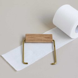 Moebe Toiletrulleholder - Eg/Messing