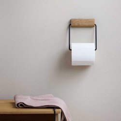 Moebe Toiletrulleholder - Eg/Sort
