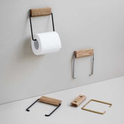 Moebe Toiletrulleholder - Eg/Sort