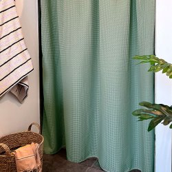 Moud Home Waffle Badeforhng 180 x 220 cm - Army Grn 