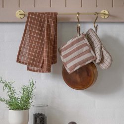 Moud Home Curvy Flad S-krog 3 stk. Brstet messing