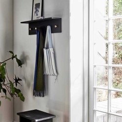 Moud Home Dot Knagerkke m/hylde - Sort - Lille