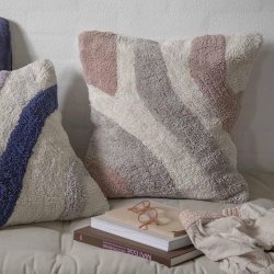 Moud Home FLOW Pudebetrk 5050 cm Beige/Gr/Brun