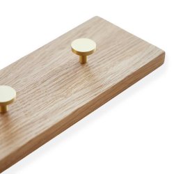 Moud Home Oak Knagerkke - Eg m. Messing Knager - 70 cm