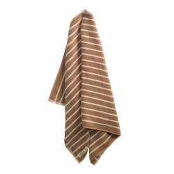 Moud Home LINO Stribet H�ndkl�de Clay Brown 50x100 cm