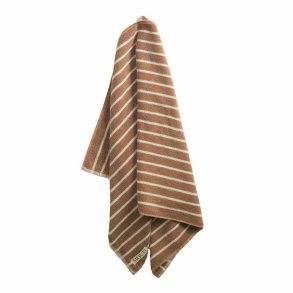 Moud Home LINO Stribet H�ndkl�de Clay Brown 50x100 cm